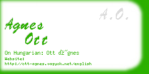 agnes ott business card